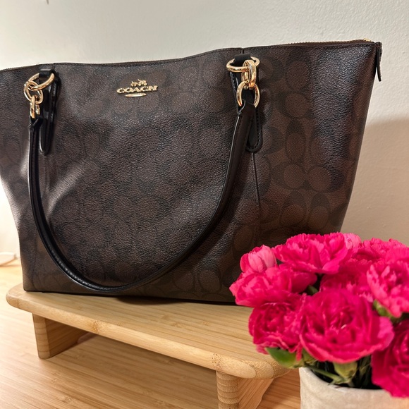 Coach Signature Brown Ava Tote Bag - Picture 5 of 16